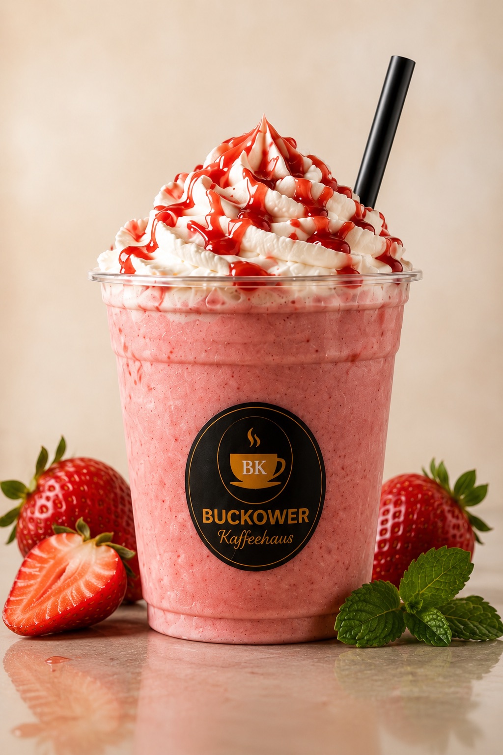 Strawberry Cream Frappé